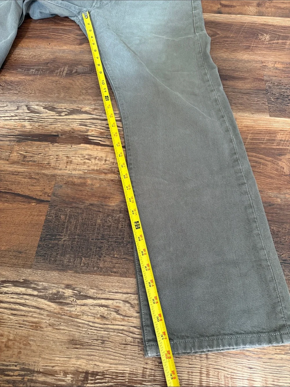 Levi's 501 Men's Straight Jeans in Olive - stain on rear